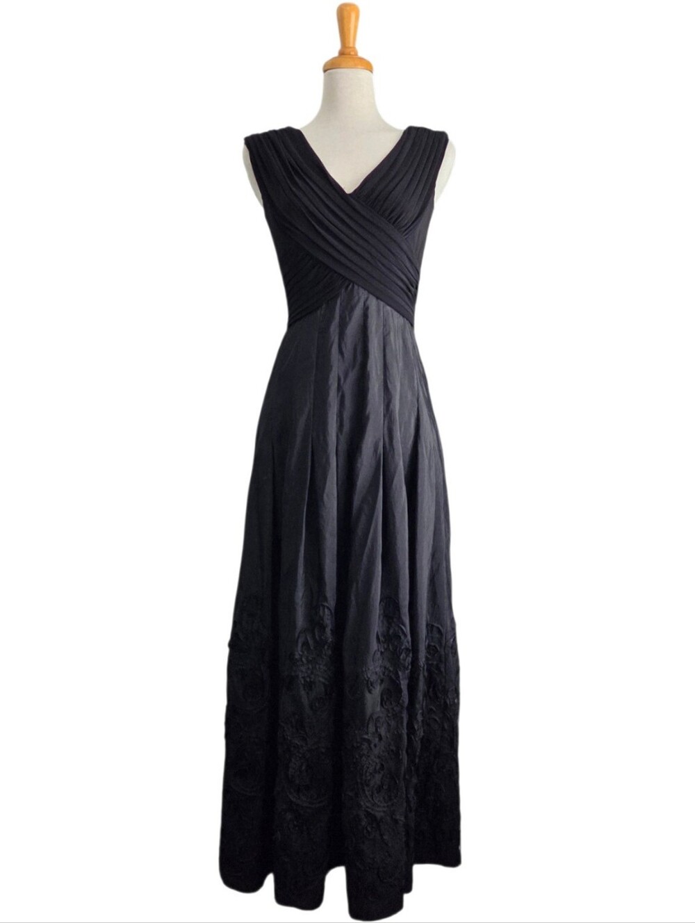Patra Black Evening Taffeta Ball Gown Women's Size 8 Wedding Luxury